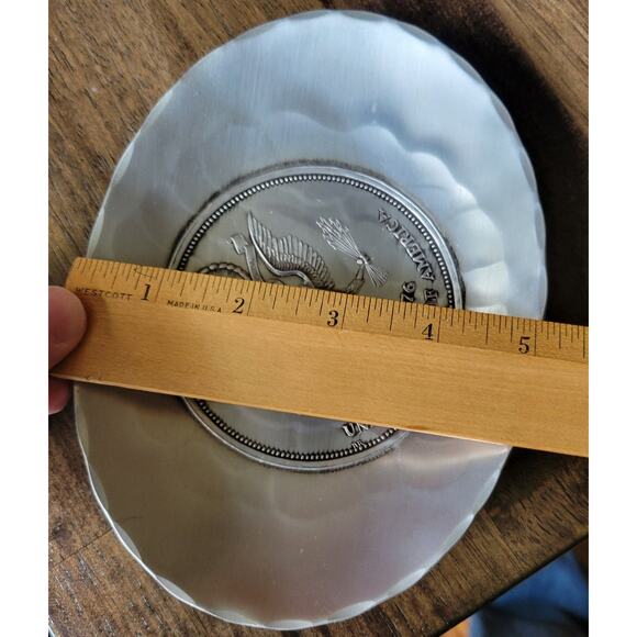 Vintage Wendell August Forge American Bicentennial Bowl Tray Aluminum 7 x 5 1976 - Picture 6 of 6